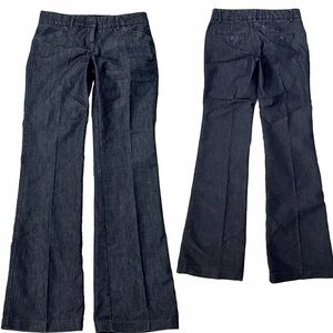 Size 0L Tall Dark Wash Flare Denim Pants express editor jeans 26x32 low rise